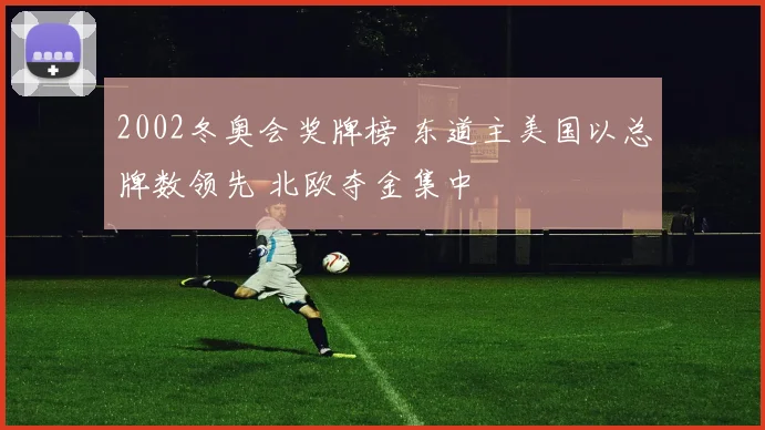 2002冬奥会奖牌榜 东道主美国以总牌数领先 北欧夺金集中